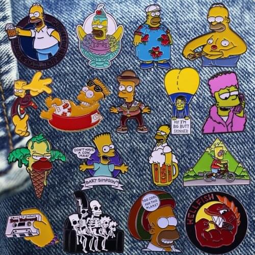 Interesting Cartoon Comic Brooch Originality Lapel Metal Enamel Badge Collect Denim Jacket Backpack Pin Decoration Children Gift