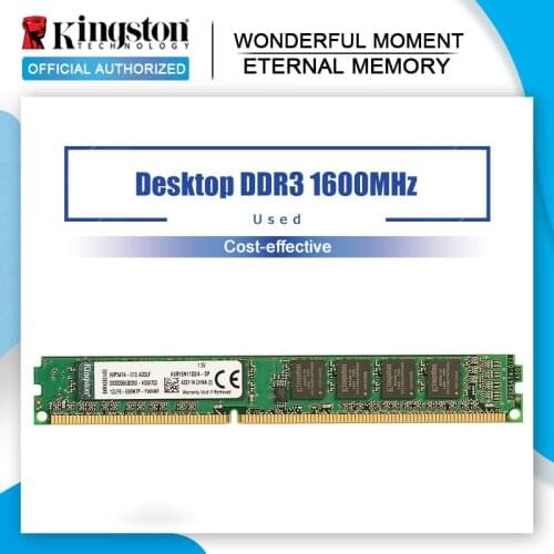 Used Kingston Original RAM memory ddr3 4GB PC3-12800 DDR 3 1600MHZ CL11 for desktop