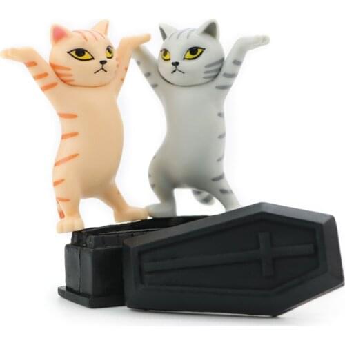 Lifted The Coffin Dancing Cat Pen Holders Mobile Phone Holder Model Ornaments