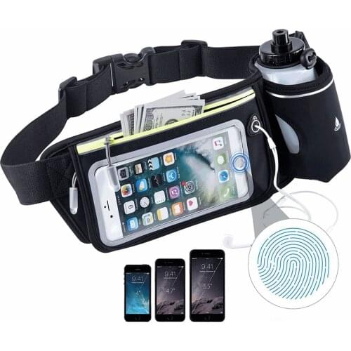 Unisex Outdoor Sport Gym Trail Running Water Bottle Phone Waist Bag Fanny Packs For Sports Trail Run Hiking Waist Bag