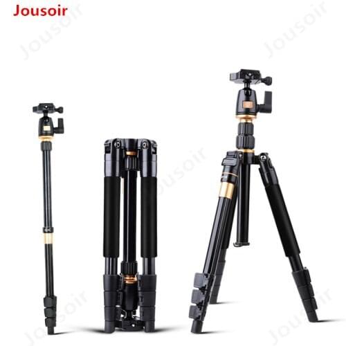 Camera Tripod QZSD Q555 Aluminium Alloy Camera Video Monopod Professional Extendable Tripod With Quick Release Plate Stand CD15