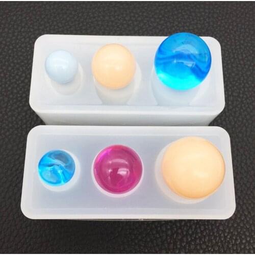 Silicone Mold Round Ball Molds Epoxy Resin Crafts DIY Jewelry Making Cake Decoration Home Ornaments Handmade Jewelry Mould Tools