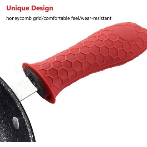 Silicone Cookware Thermal Insulation Cover Honeycomb Cookware Handle Cover Anti-scalding Non-slip Cookware Ear Clip Cookware