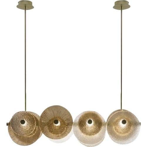 Modern minimalist designer glass restaurant chandelier light luxury personality creative bar living room model room art lamps