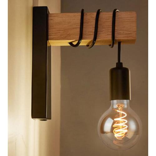 Modern Minimalist Indoor Wall Light Wood Wall Lamp E27 Lamp Home Sconce Lights Lighting Outdoor Decor Stair Light