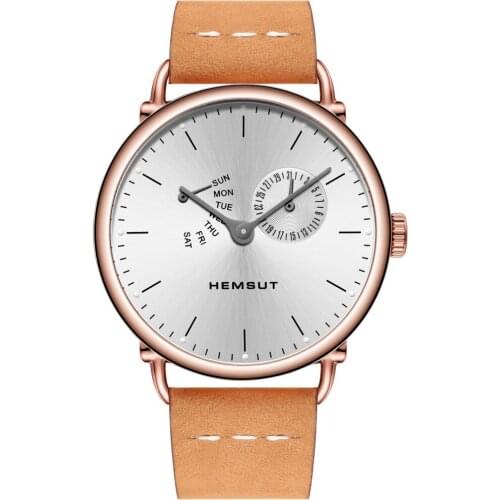 TORBOLLO Men's Watch With Leather Strap