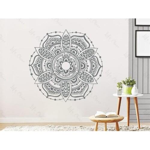 Mandala Bedroom Living Room Home Sticker Vinyl Wallpaper Poster Yoga Studio Mural Design Decoration Accessories Wall Stickers