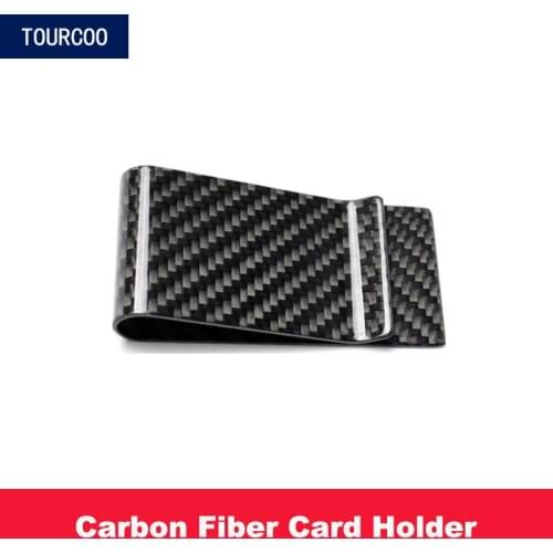 Rear Carbon Fiber Card Holder Card Bag Holder Portable Commercial Gift