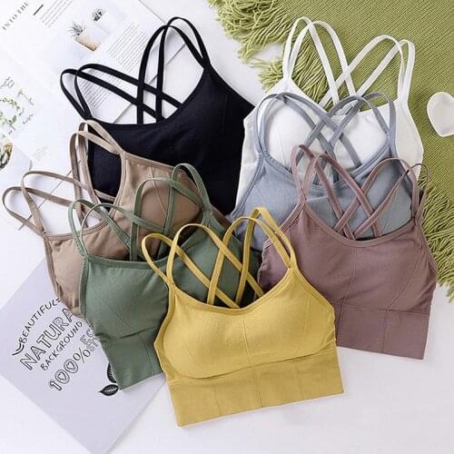 Female Seamless Yoga Gym Bra Highly Elastic Sports Tank top Backless Workout Padded Corset Women Fitness Breathable Lingerie