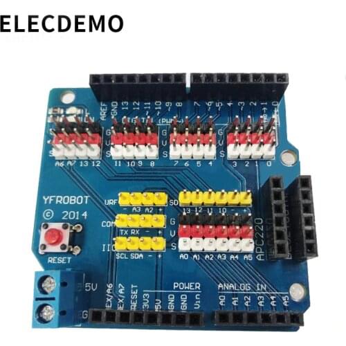 1pcs Sensor Shield Expansion Board Shield UNO R3 V5.0 Electric Module New for arduino uno r3