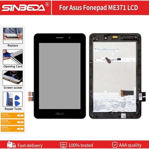 100% Test For Asus Fonepad ME371MG ME371 K004 LCD Display Digitizer Assembly Touch Screen Matrix Screen Touch Panel
