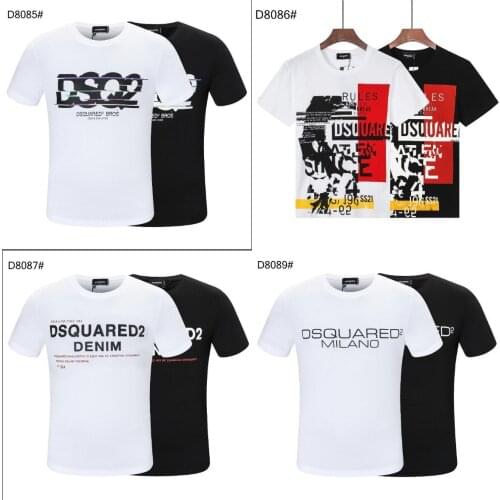 2021 Italian fashion trendy brand Dsqusred2 mens high-end printing short sleeve streetwear t shirt