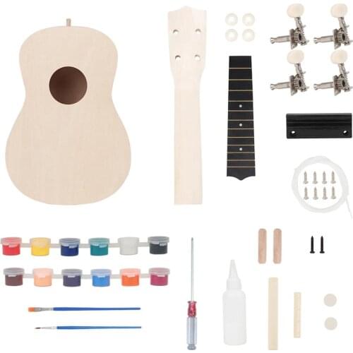 21 Inch Ukulele Diy Creative Painting Material Package Small Guitar Handmade Set