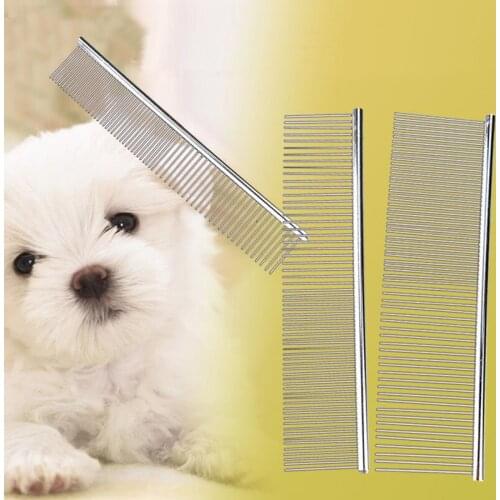3 Size Pet Grooming Asymmetric Stainless Steel Cat Dog Hair Comb Pet Hair Trimmer Comb Small Medium Large Dog Cat Cleaning Brush