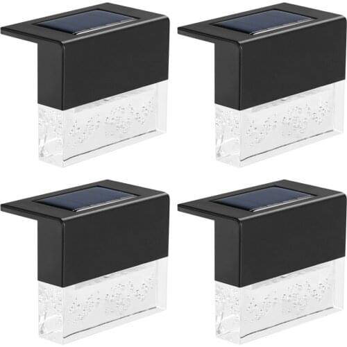 4PCS Solar Lights Lamps Outdoor Lighting Automatic Switch Waterproof Landscape Fence Stairs Illuminate Adjustable Outdoor Light