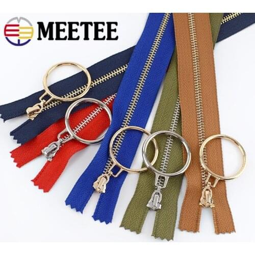 5pcs Meetee 15/18/20/25/30cm 3# Metal Zippers Close-end Zips Closure for Purse Bags Skirt DIY Clothing Sewing Accessories ZA152