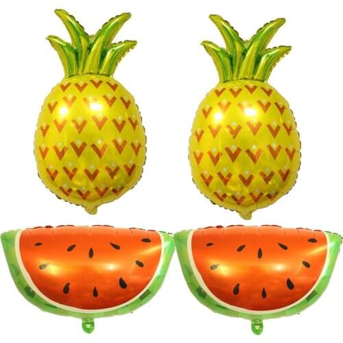 Large Size Fruit Watermelon Pineapple Foil Balloon Birthday Party Decoration Aluminium Helium Balloons Kids Toys