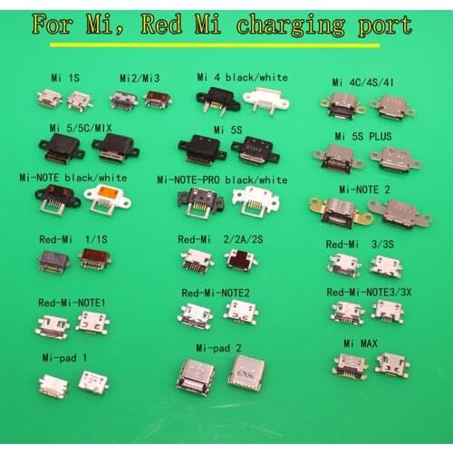 Cltgxdd for XiaoMi 2A 4C 5S plus Mi note 2 charging port,Micro USB Jack Socket Connector for Red Mi note 2 3 4,type-C