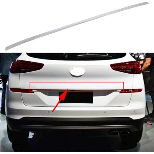 ABS Rear Lid Door Tailgate Sill Trim Decoration Cover Fit For Hyundai Tucson 2019 2020 2021 Accessories Chrome Stripes