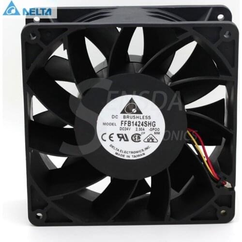 For delta FFB1424SHG 14051 140mm 14cm DC 24V 2.3A industrial pc case server inverter cooling fans blower