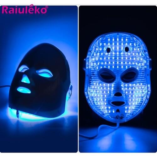 EMS Face Care Treatment Beauty Anti Wrinkle Acne Therapy Whitening Instrument Light LED Facial Mask With Neck Skin Rejuvenation