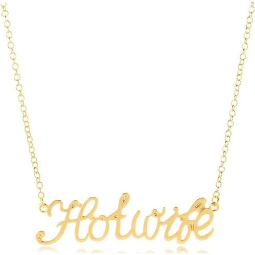 Europe/US fashion Hotwife Letter pendant lovely English word necklace gift for mom/girlfriend party jewelry