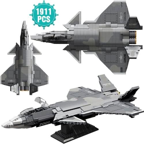 Ideas High-tech Air Force Weapons Series Building Blocks F-20 Fighter Bricks Assembling Toys Birthday Gift For Children