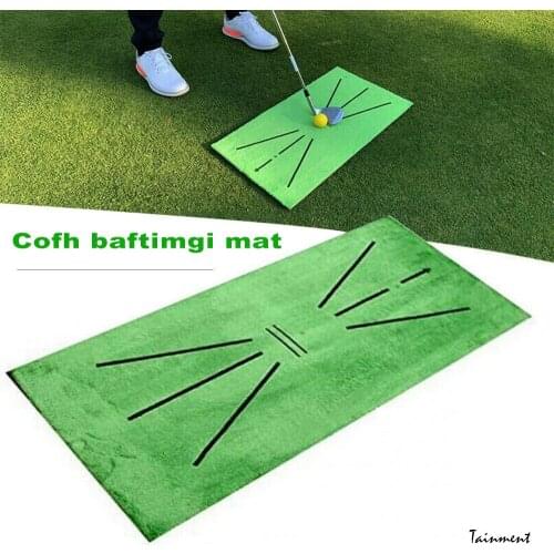 Golf Swing Hitting Mat Thickening Golf Practice Mat Swing Training Exerciser 30x10 Cm Home Indoor Outdoor Mat Portable
