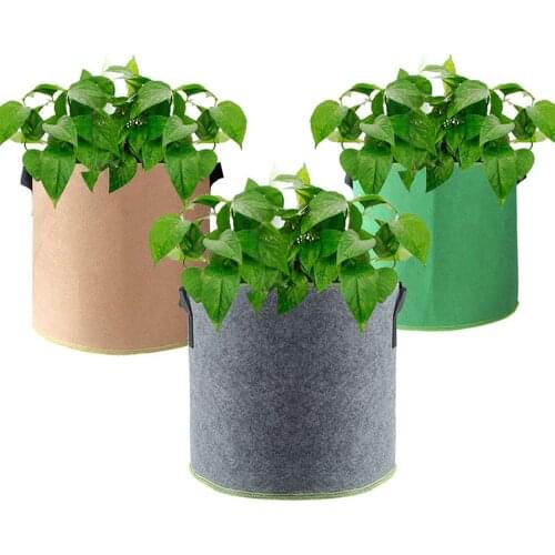 1-50 Gallon Grow Bags Garden Non-Woven Aeration Plant Fabric Pot Potato Radish Vegetables Container Growth Seedling Planting Pot