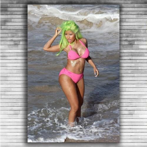 Nicki Minaj Rap Hip Hop Music Singer Rapper Star 5 Silk Fabric Wall Poster Art Decor Sticker Bright