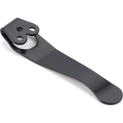 Titanium Alloy C81 Knife Back Clip Professional 3-hole Design Folding knife Pocket Clips For Paramilitary 2 C10 C11 Deep Carry