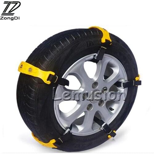 ZD 10pcs Car Tire Anti-skid Snow Tyres Chains For Skoda Yeti Octavia A7 A5 2 Rapid Fabia Opel Astra H J G Insignia Mokka Zafira