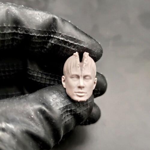 Blank 1/12 Scale Martial Artists Kung Lao Head Sculpt Unpainted Fit 6" ML Figure