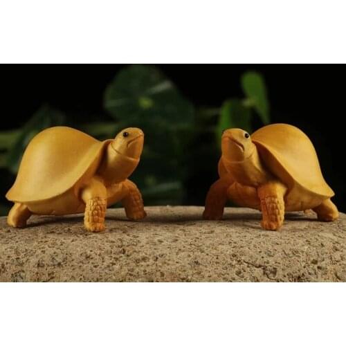 Lucky Sea Turtle Statue Carved Sculpture Ring Statues for Home Decoration Mad Miniature