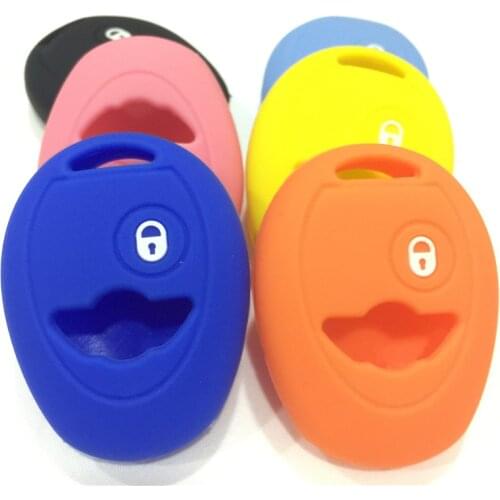 Silicone car key cover for bmw mini Remote key Cover Case for bmw Mini Cooper R50 R53 1 button key