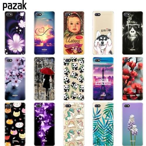Silicone case For Xiaomi Redmi 6a Case Soft tpu Back phone Cover for Xiaomi Redmi 6 A bumper Hongmi 6a pattern protective Coque