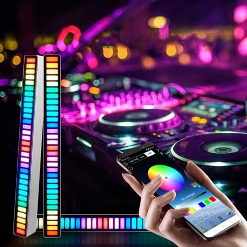 Music Atmosphere Light LED Strip Light USB Colorful Lamp Sound Control Pickup Rhythm Light RGB Music Light Bar For Car Party