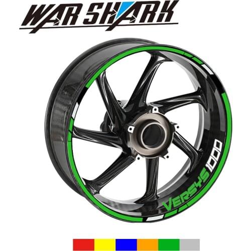 For Kawasaki Versys 1000 Versys1000 Hot Sell Motorcycle Reflective Wheel Rim Stripe Sticker Front Rear Decal Stickers Full Set