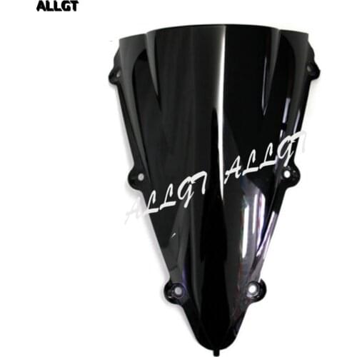 ALLGT Black Smoke Double Bubble Windscreen Windshield For Yamaha YZF R1 04 05 06 2004 2005 2006