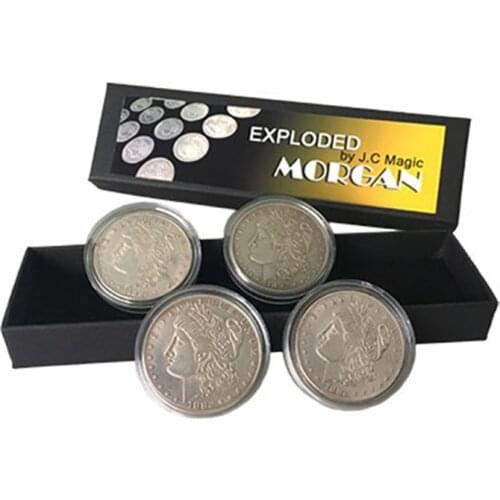 Exploded Morgan Magic Tricks Multiply Coin Appearing Disappearing Magia Magician Stage Accessories Illusion Props Gimmick props