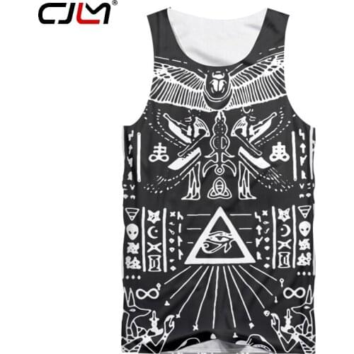 CJLM summer street retro pattern pattern vest Harajuku style mens sleeveless vest 3d printing unisex casual vest Dropship