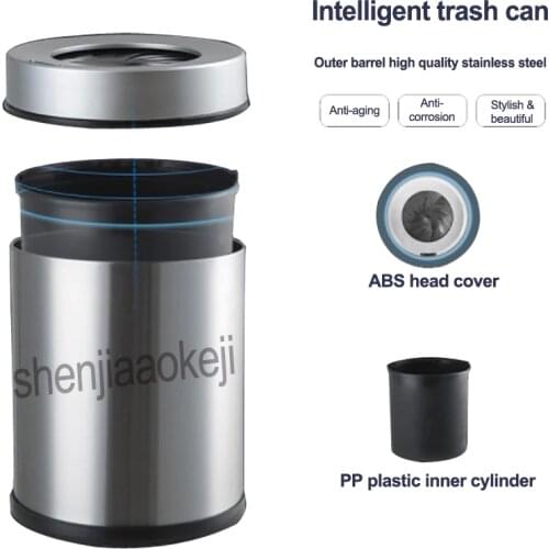 1PC Spiral Automatic Intelligent induction charging trash home kitchen living room bathroom,office Sensor Trash Can