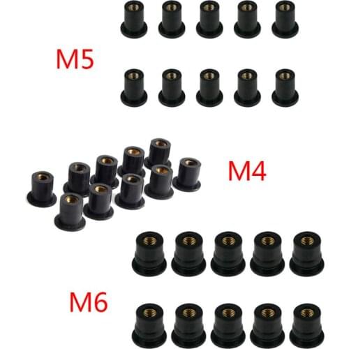 M4/M5/M6 Rubber Well Nuts Blind Fastener Windscreen Windshield Fairing Cowl X6HF