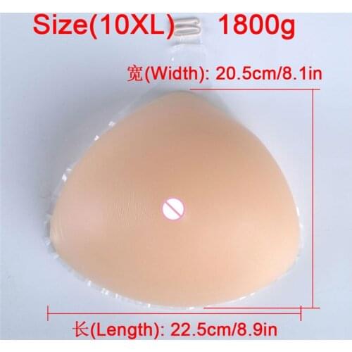 1800g/pcs HH Cup Huge Artificial Silicone Boobs Enhancer Portable Hook TypeTriangle Breast Form Augmentation Increase Chest