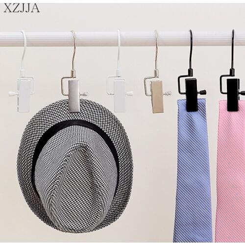 XZJJA 2PC Metal Rotating Clothes Hooks Peg Travel Portable Hanging Clothes Rails Clips Clothespins Socks Underwear Drying Rack