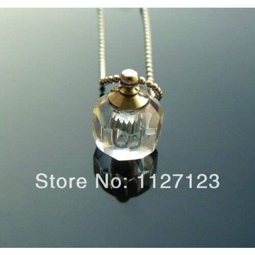 25pcs/lot lucency Jumpix Rice vials pendants rice vial pendant perfume empty glass bottle glass spray perfume bottle