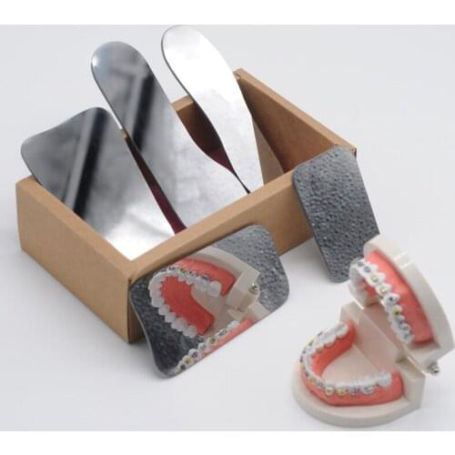 Orthodontic Dental Photographic Glass Mirror Rhodium Occlusal Double Side 5Pcs/Set