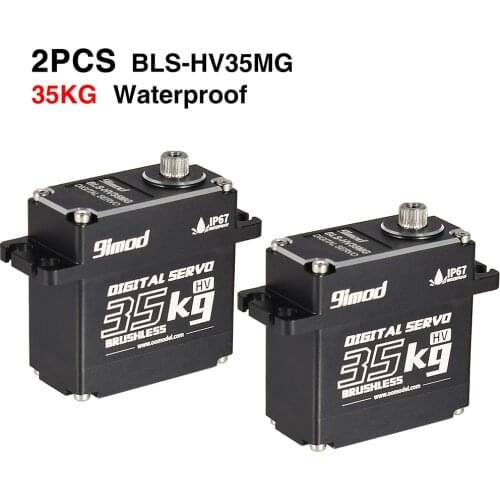 9imod Waterproof Servo BLS-HV35MG 35KG 180 Degree Aluminum Case Digital Metal Gear HV Brushless Servo for RC Car Truck Robot DIY