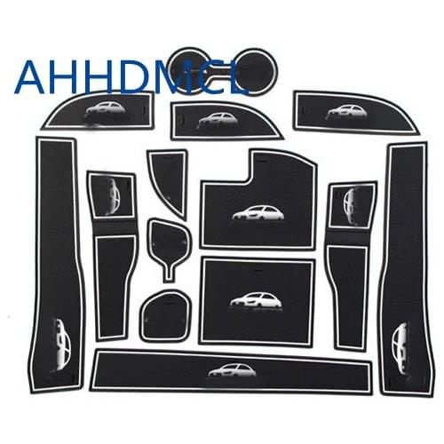 AHHDMCL Car Door Gate Slot Mats Cup Storage Pad For Hyundai Celesta 2017