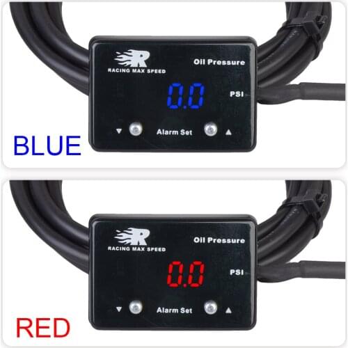 Auto 200psi 1/8 npt sensor digital oil pressure gauge red display digital oil pressure gauges with sensor OPM01